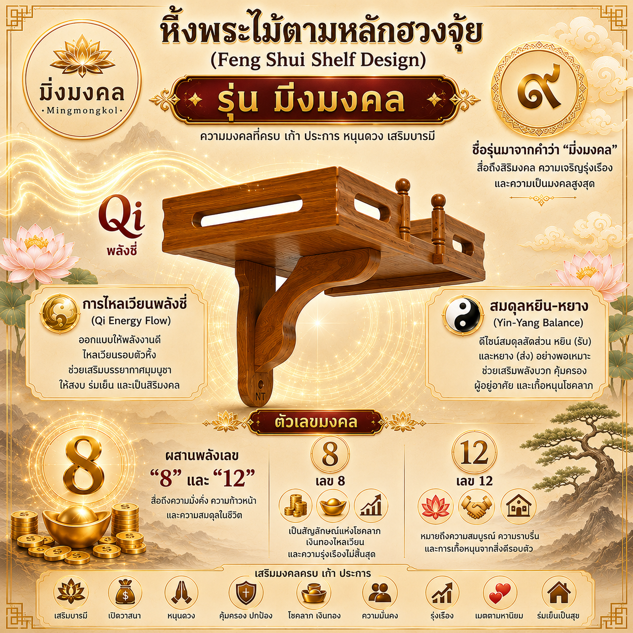 หิ้งพระมิ่งมงคล 8x12 นิ้ว - Image 16